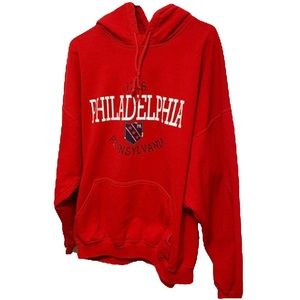 Vintage Philadelphia Slouchy Hoodie Mens 2X